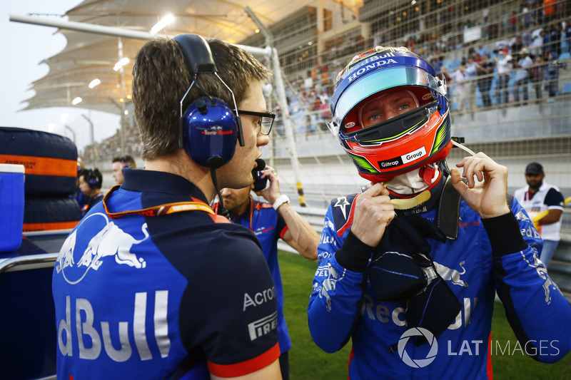 Brendon Hartley, Toro Rosso, on the grid