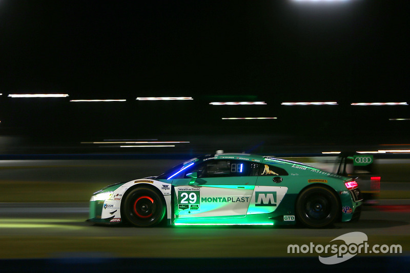 #29 Montaplast by Land-Motorsport Audi R8 LMS GT3: Christopher Mies, Sheldon van der Linde, Jeffrey 