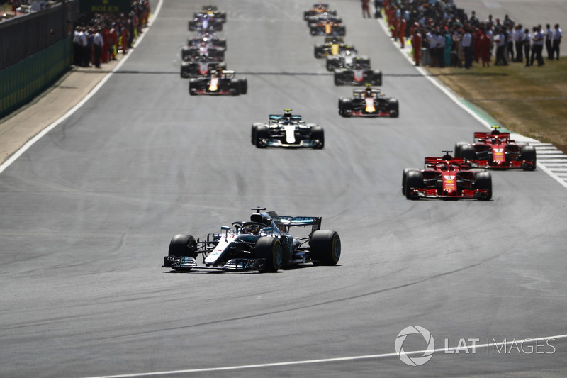 Lewis Hamilton, Mercedes AMG F1 W09, Sebastian Vettel, Ferrari SF71H, Kimi Raikkonen, Ferrari SF71H, Valtteri Bottas, Mercedes AMG F1 W09
