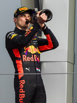 Podium: race winner Max Verstappen, Red Bull Racing