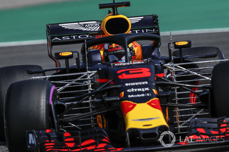Daniel Ricciardo, Red Bull Racing RB14 avec des capteurs aérodynamiques