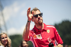Sebastian Vettel, Ferrari on the drivers parade