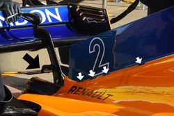 McLaren MCL33 detalle de la carrocería trasera