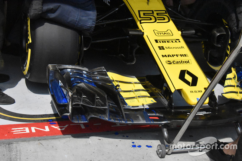 Renault Sport F1 Team R.S. 18, dettaglio dell'ala anteriore