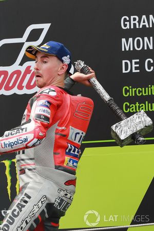 Podium : le vainqueur Jorge Lorenzo, Ducati Team