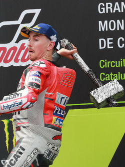 Podium: Race winner Jorge Lorenzo, Ducati Team