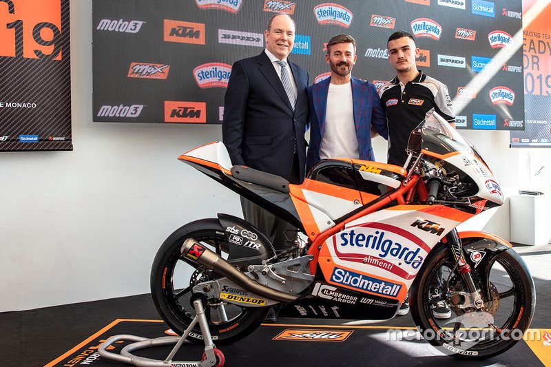 HSH Principe Alberto di Monaco, Max Biaggi, Aron Canet, Max Racing Team