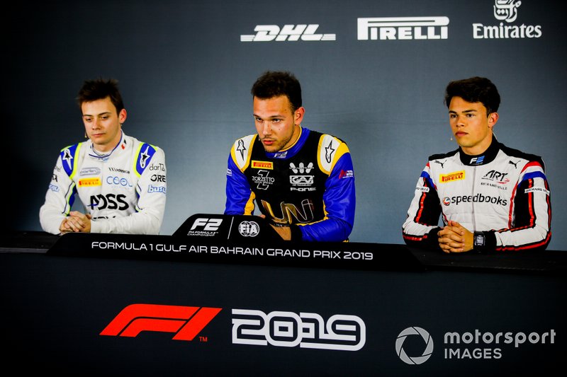 Louis Deletraz, CARLIN, Luca Ghiotto, UNI VIRTUOSI et Nyck De Vries, ART GRAND PRIX