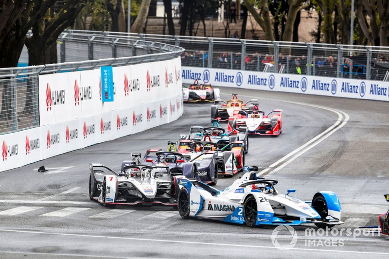 Antonio Felix da Costa, BMW I Andretti Motorsports, BMW iFE.18, Jose Maria Lopez, GEOX Dragon Racing, Penske EV-3, Sam Bird, Envision Virgin Racing, Audi e-tron FE05, Lucas Di Grassi, Audi Sport ABT Schaeffler, Audi e-tron FE05, Gary Paffett, HWA Racelab, VFE-05