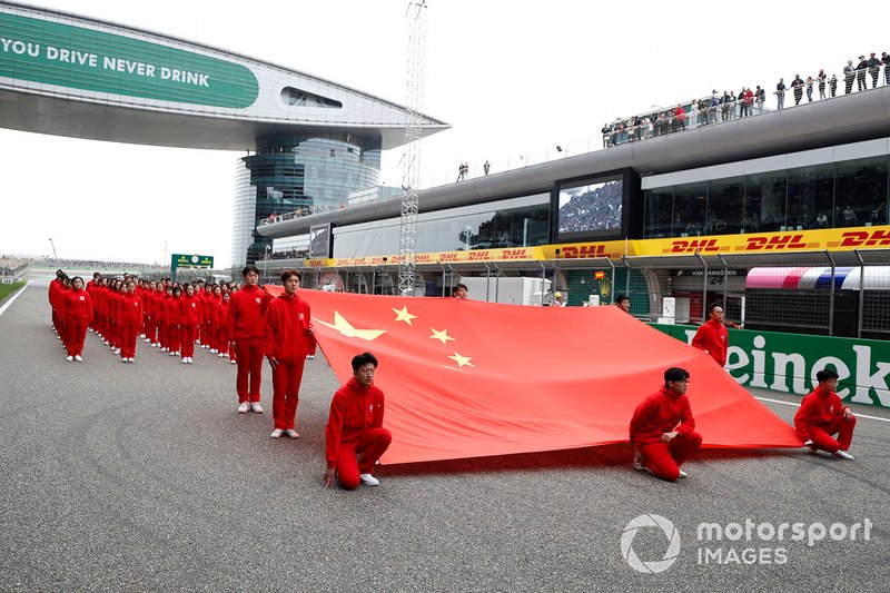 Pre race grid celebrations