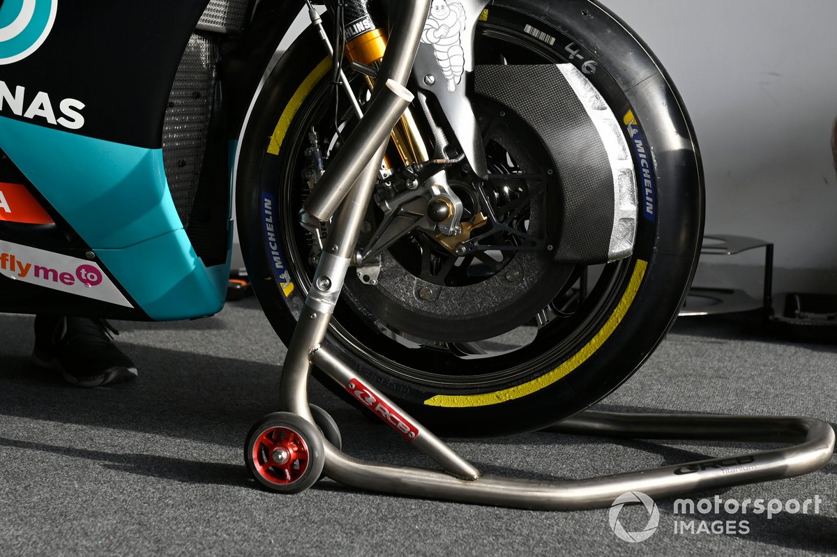 Detalle de la moto de Valentino Rossi, Petronas Yamaha SRT