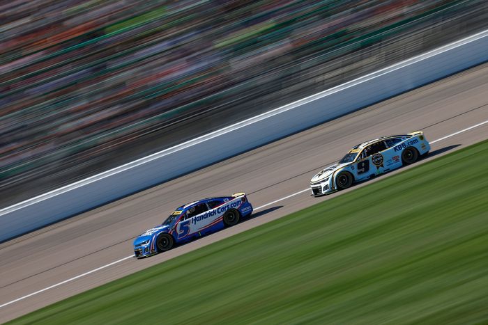 Kyle Larson, Hendrick Motorsports Chevrolet, Chase Elliott, Hendrick Motorsports Chevrolet