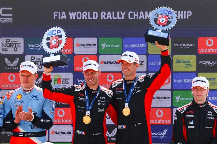 Podium: Winners Sébastien Ogier, Vincent Landais, Toyota Gazoo Racing WRT Toyota GR Yaris Rally1