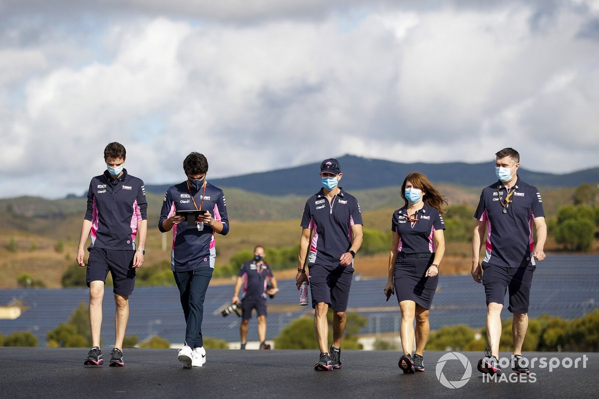 Lance Stroll, Racing Point, fait son tour de piste