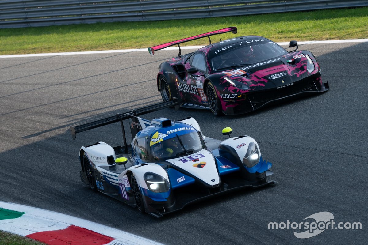 #10 Nielsen Racing Duqueine M30 D08 - Nissan: Rob Hodes, Garett Grist, Charles Crews, #83 Iron Lynx Ferrari F488 GTE EVO: Manuela Gostner, Michelle Gatting, Rahel Frey