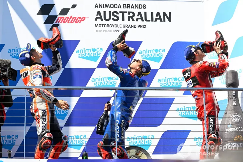 Marc Marquez, Repsol Honda Team, Alex Rins, Team Suzuki MotoGP, Francesco Bagnaia, Ducati Team