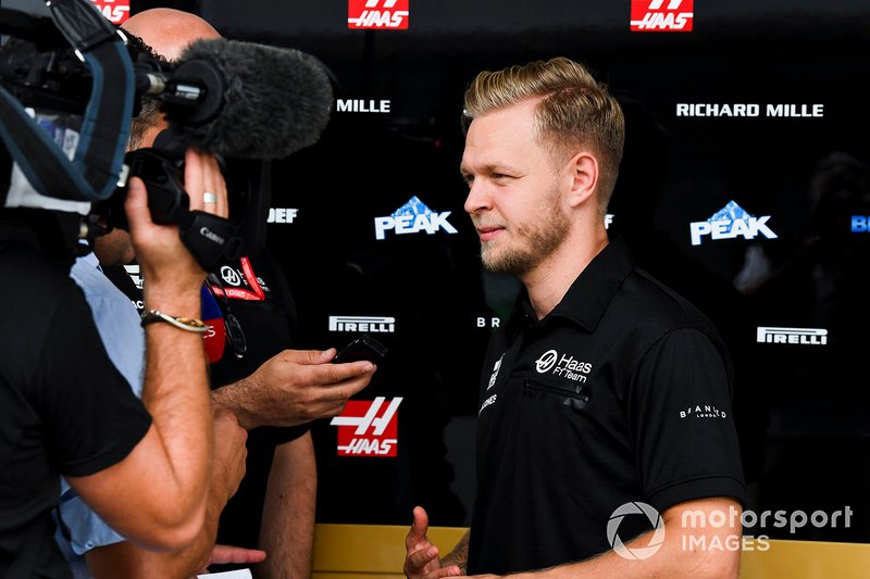 Kevin Magnussen, Haas F1 habla con los medios