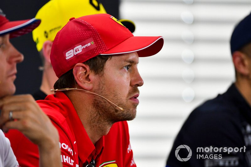 Sebastian Vettel, Ferrari In the Press Conference