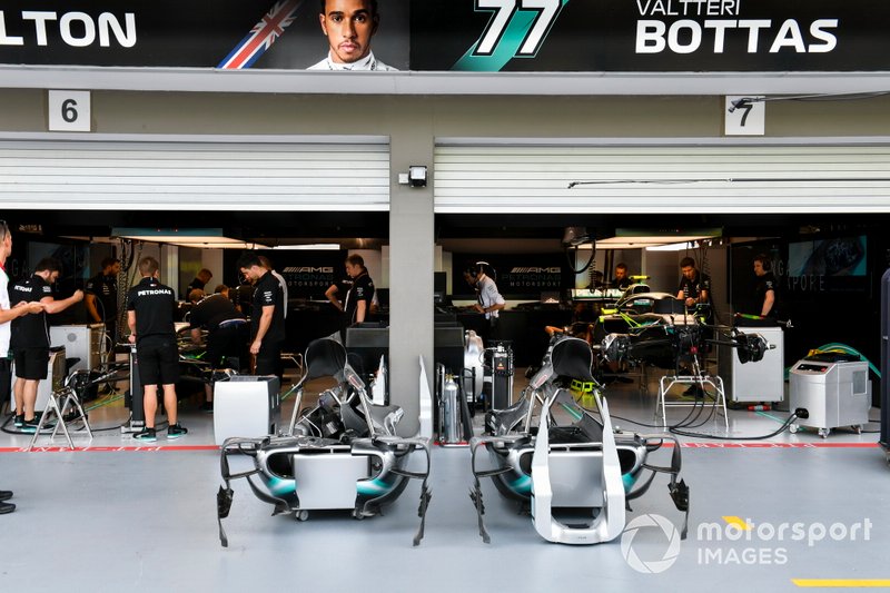 Garage of Mercedes AMG F1 W10