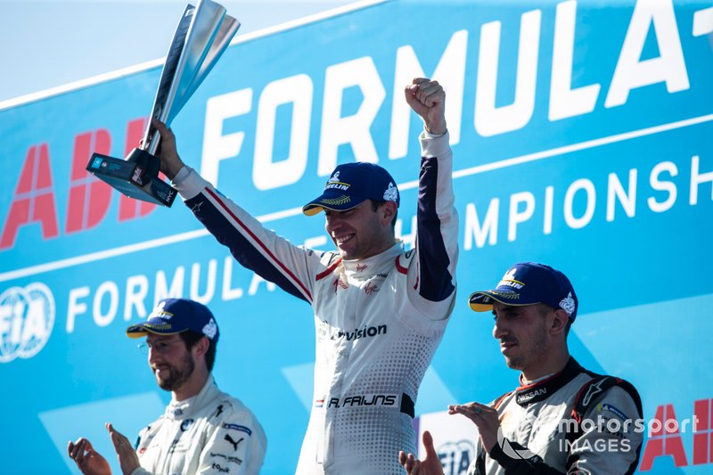 Podium: 1. Robin Frijns, 2. Alexander Sims, 3. Sébastien Buemi