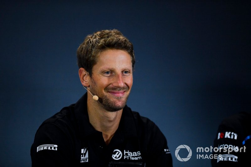 Romain Grosjean, Haas F1 Team in conferenza stampa