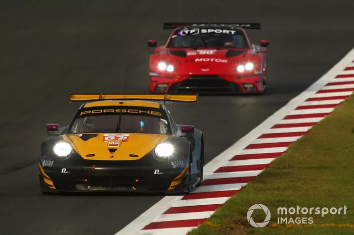 #57 Team Project 1 Porsche 911 RSR:  Ben Keating, Felipe Fraga, Jeroen Bleekemolen 