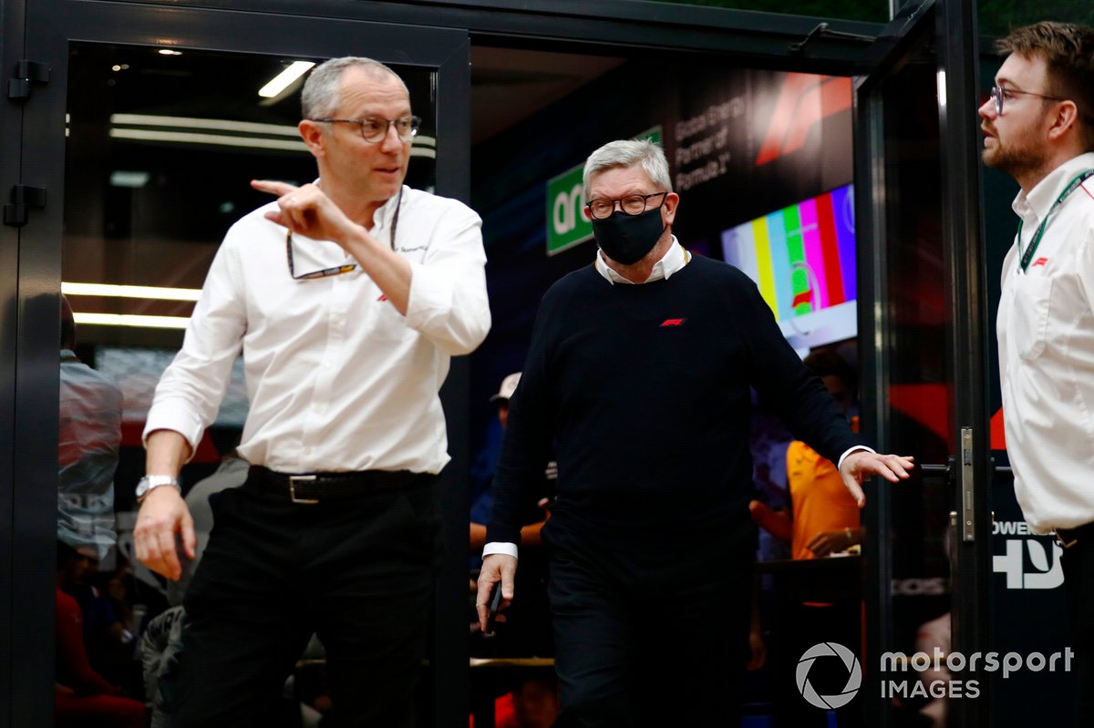 Stefano Domenicali, CEO, Formula 1, Ross Brawn, CEO of Motorsport, FOM 