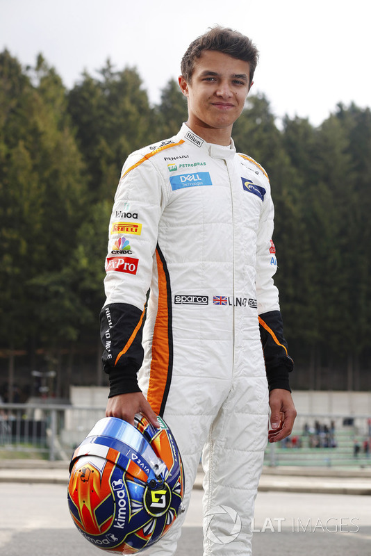 Lando Norris, McLaren, prepares to drive in FP1