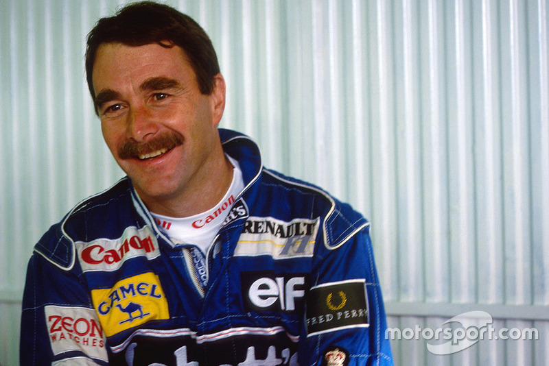 Race winner Nigel Mansell, Williams