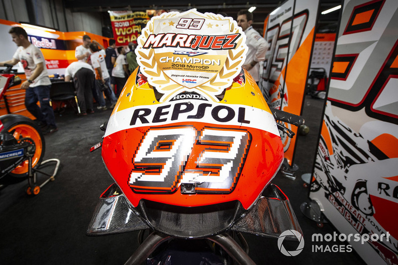 Dettaglio della moto di Marc Marquez, Repsol Honda Team