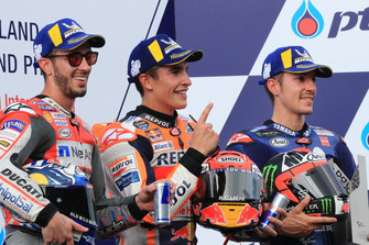 Podium : Andrea Dovizioso, Ducati Team, Marc Marquez, Repsol Honda Team, Maverick Viñales, Yamaha Factory Racing