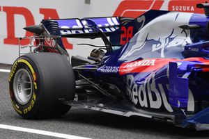 Brendon Hartley, Scuderia Toro Rosso STR13, avec des capteurs aérodynamiques