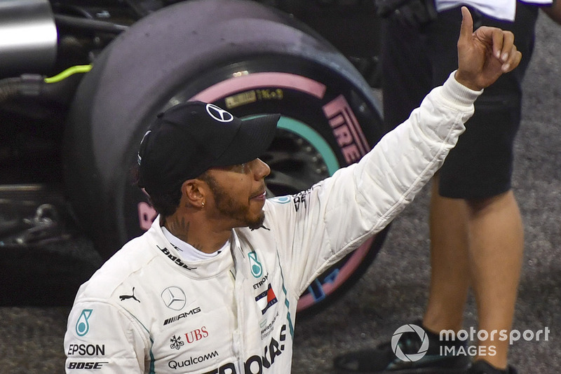 Lewis Hamilton, Mercedes AMG F1 celebra en Parc Ferme