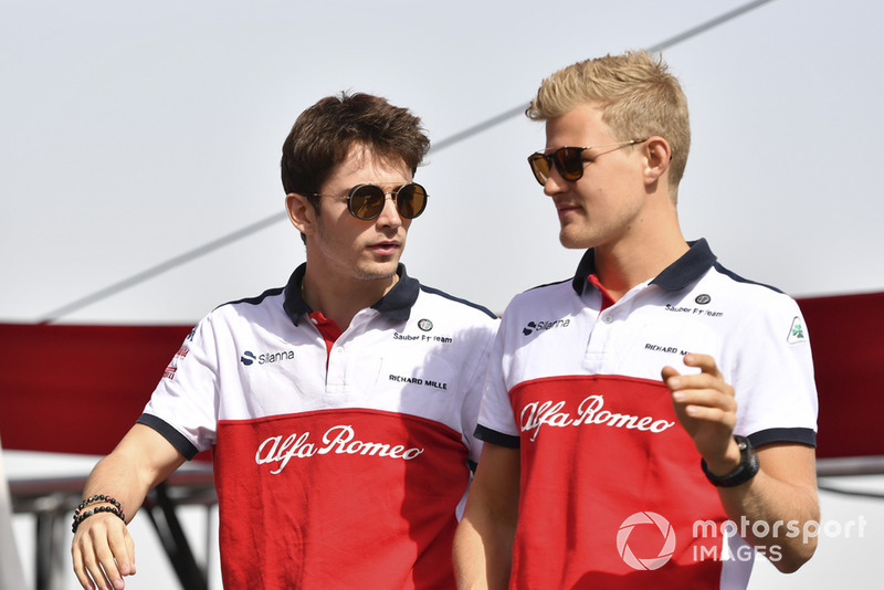 Marcus Ericsson, Sauber and Charles Leclerc, Sauber