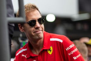 Sebastian Vettel, Ferrari on the drivers parade 