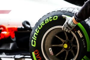 A Pirelli Intermediate tyre