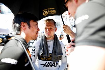 Kevin Magnussen, Haas F1, on the grid