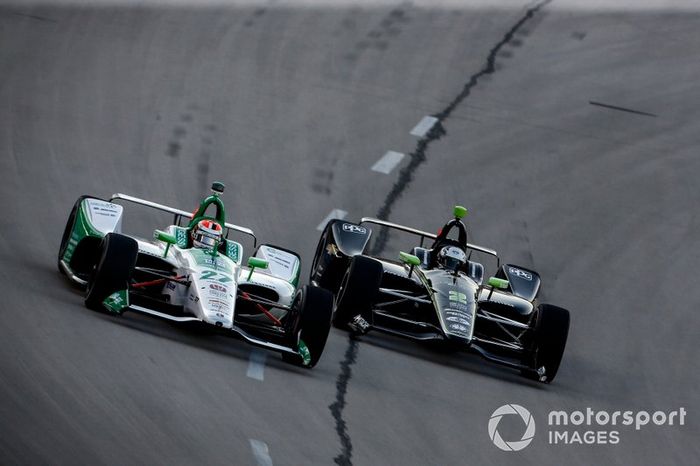 Alexander Rossi, Andretti Autosport Honda, Josef Newgarden, Team Penske Chevrolet