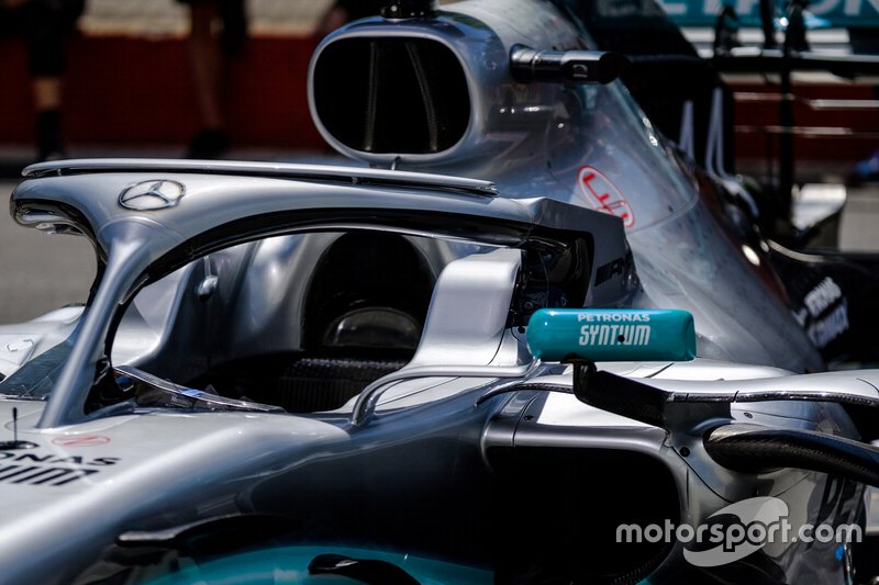 Mercedes AMG F1 W10 cockpit detail