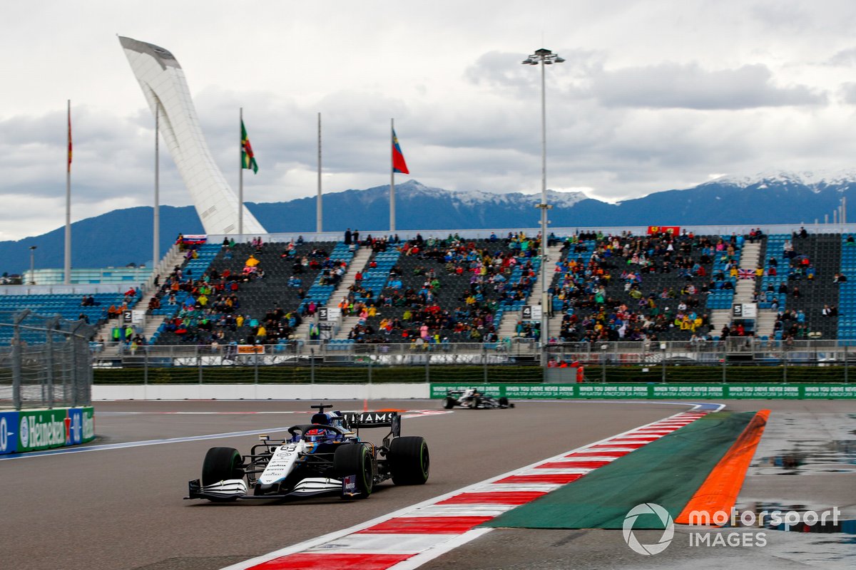 George Russell, Williams FW43B, Yuki Tsunoda, AlphaTauri AT02