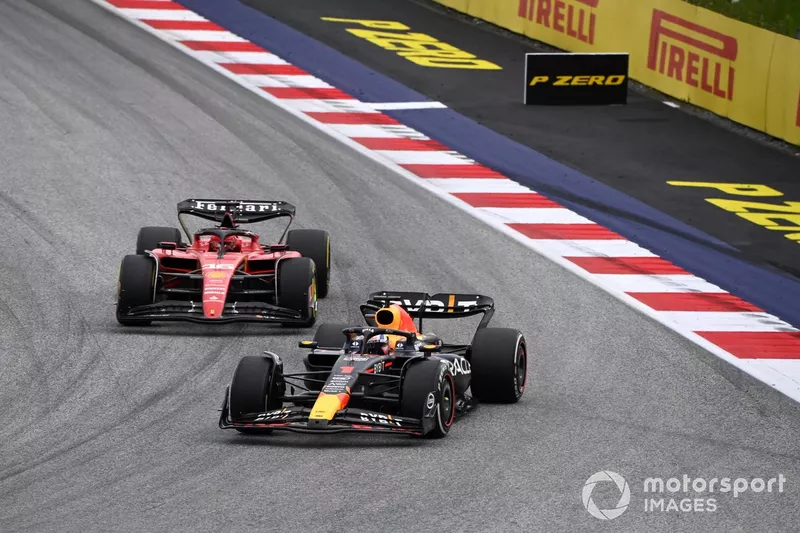 Max Verstappen, Red Bull Racing RB19, Charles Leclerc, Ferrari SF-23