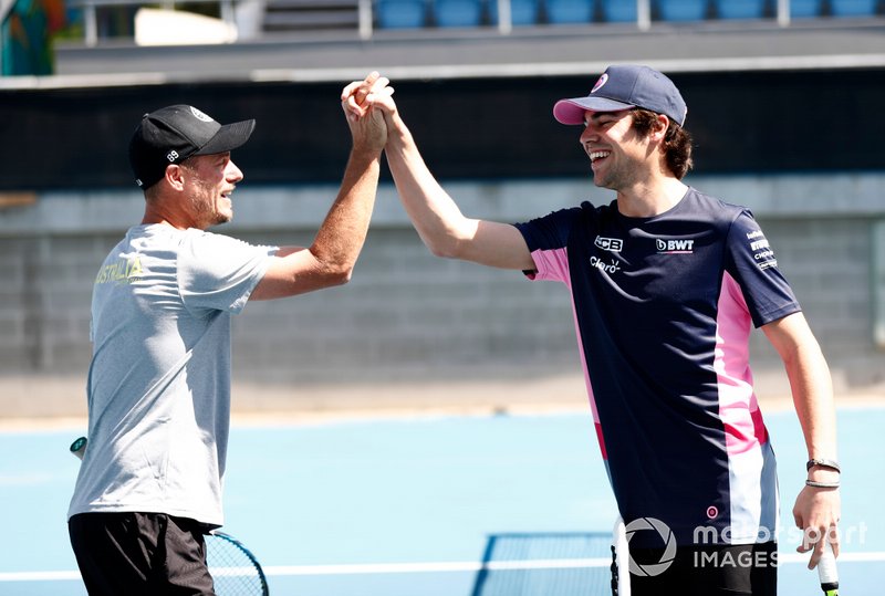 Lance Stroll, Racing Point con Lleyton Hewitt