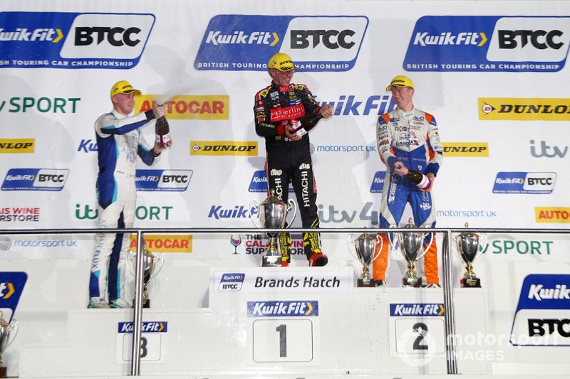 Ashley Sutton, Team BMR Subaru Levorg, Jason Plato, Power Maxed Racing Vauxhall and Rory Butcher, AmD Tuning Honda Civic