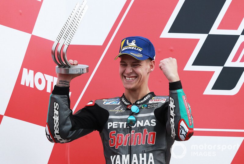 Podium: second place Fabio Quartararo, Petronas Yamaha SRT