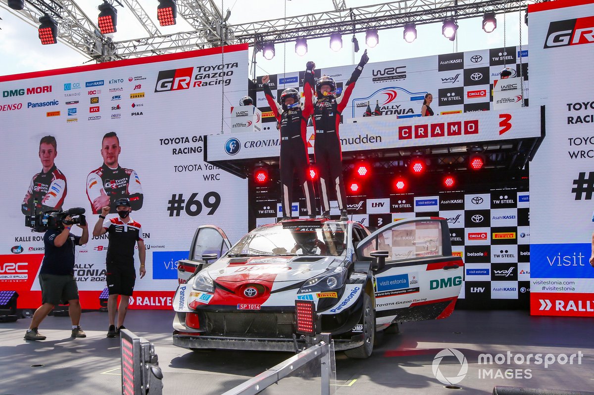 Ganador Kalle Rovanperä, Jonne Halttunen, Toyota Gazoo Racing WRT Toyota Yaris WRC