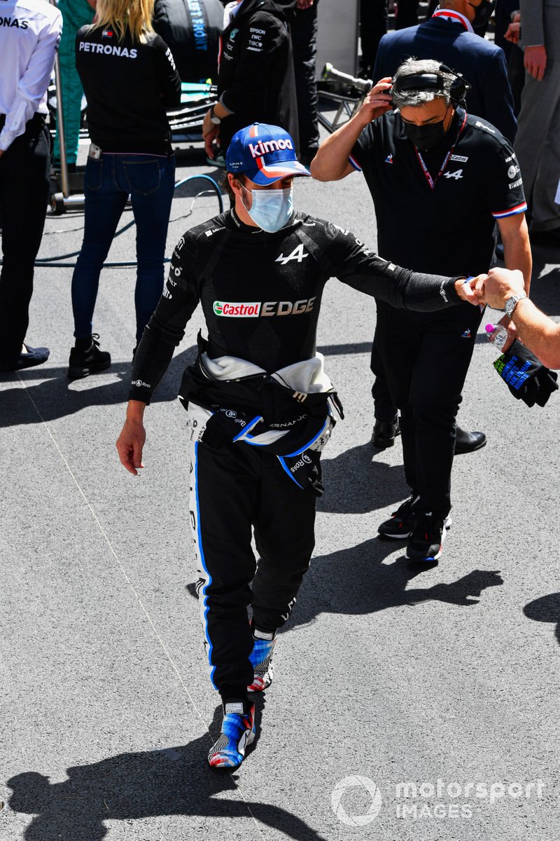 Fernando Alonso, Alpine F1, sulla griglia di partenza