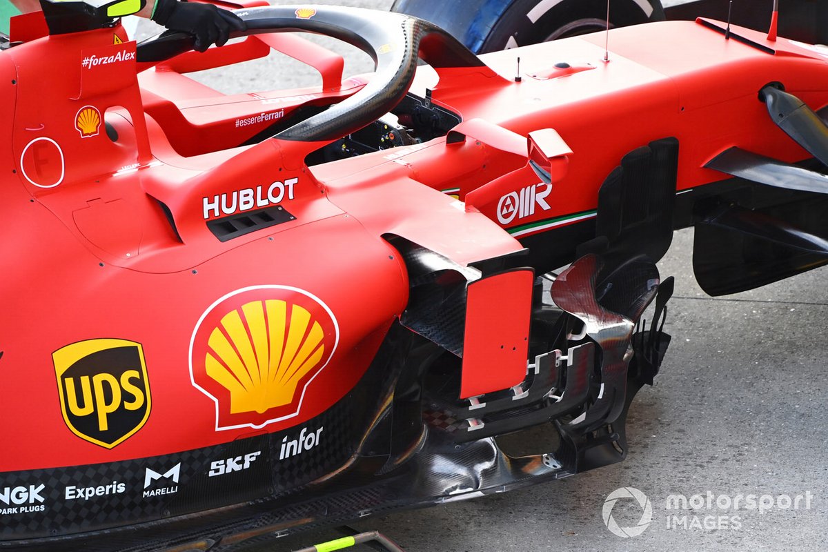 Sidepod detail of the Charles Leclerc, Ferrari SF1000 