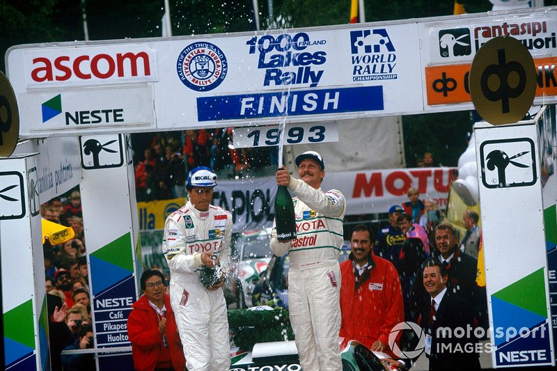 Winners Juha Kankkunen, Denis Giraudet, Toyota Celica Turbo 4WD