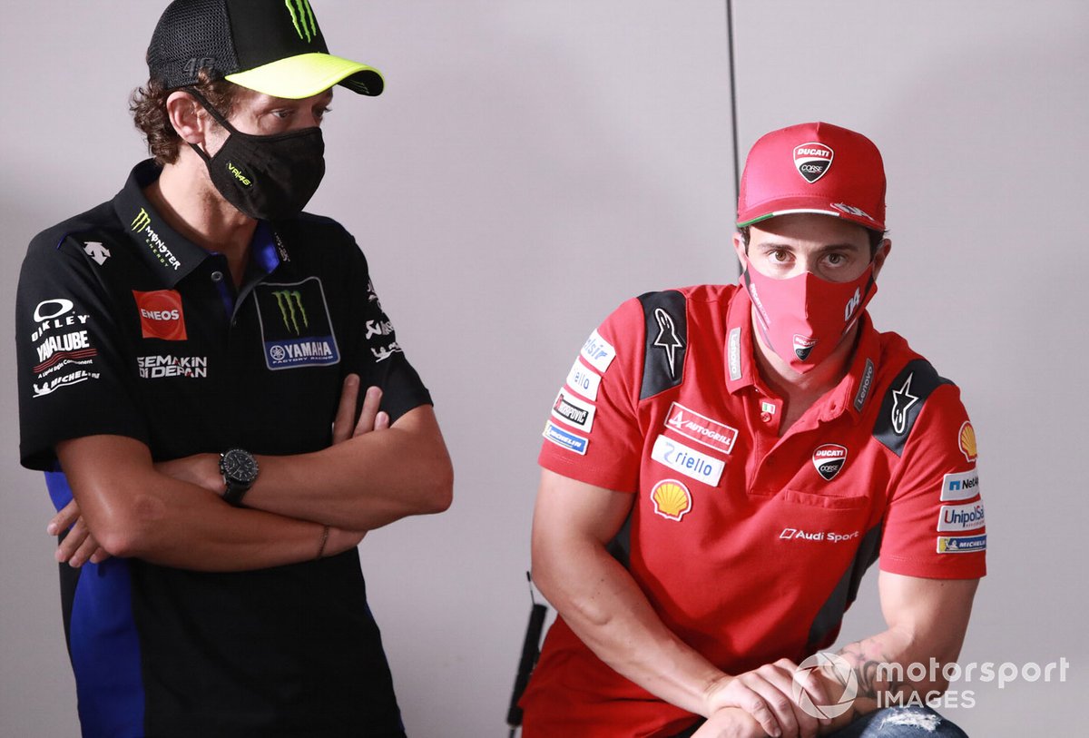 Valentino Rossi, Yamaha Factory Racing, Andrea Dovizioso, Ducati Team