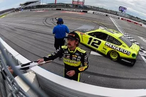 Race Winner Ryan Blaney, Team Penske, Ford Mustang
